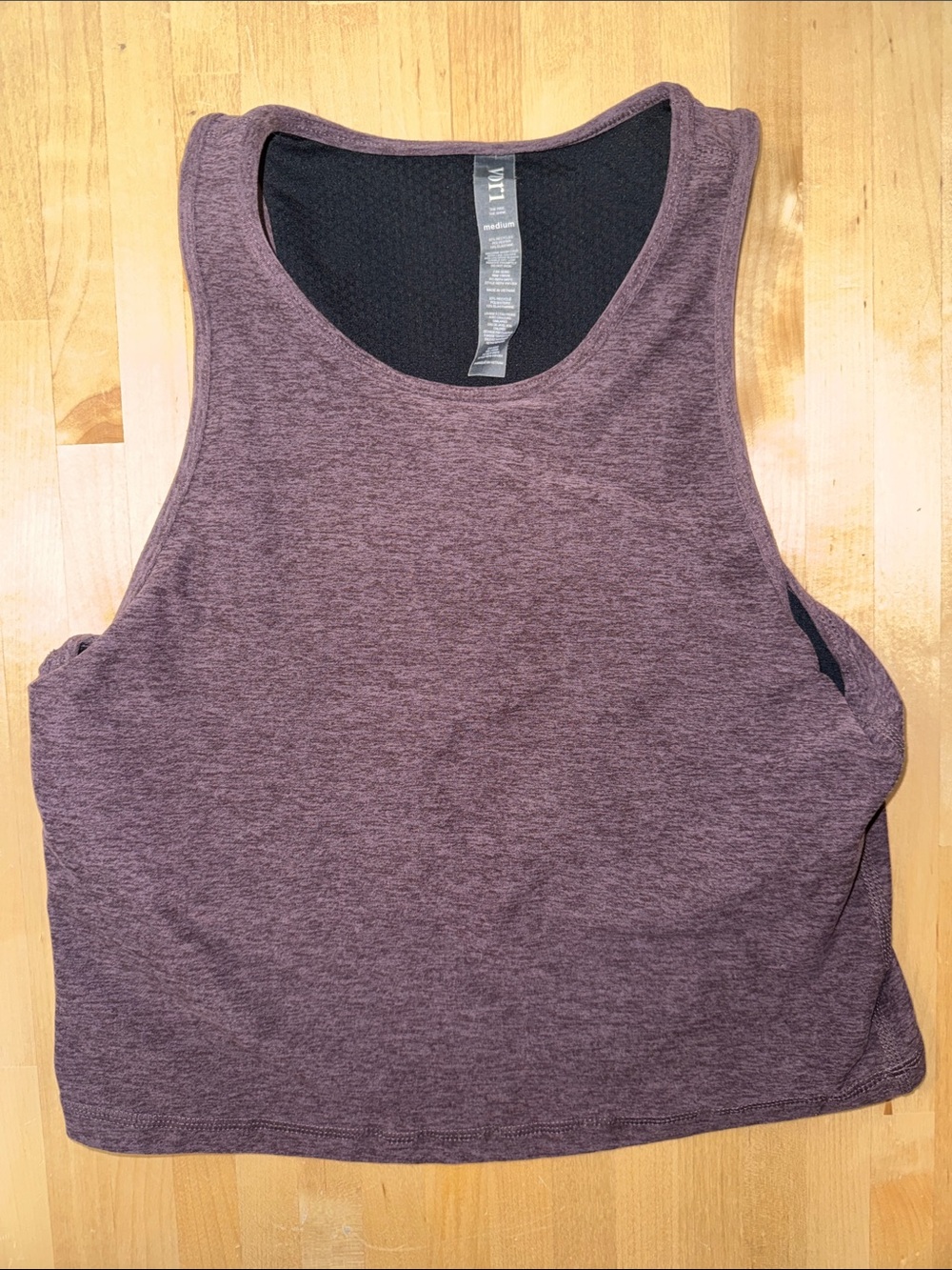 Vuori Women's Cropped Tank Top - Plum Heather